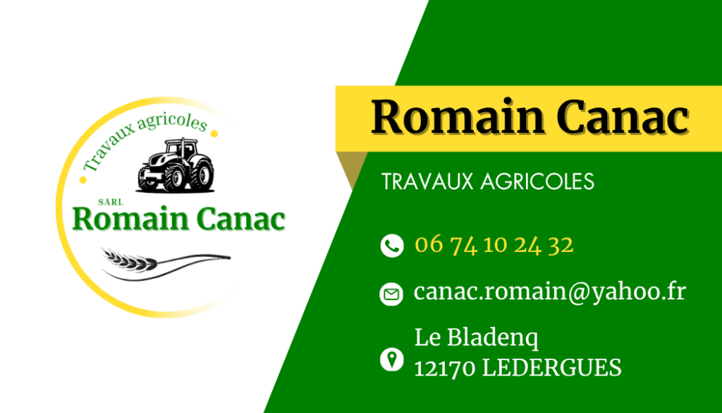 Carte de visite créée par Margaux.Com pour son client Romain Canac